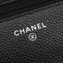 シャネル CHANEL マトラッセ チェーンウォレット AP0250 ブラック キャビアスキン チェーンウォレット シルバー金具 黒 ココマーク