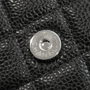 シャネル CHANEL マトラッセ チェーンウォレット AP0250 ブラック キャビアスキン チェーンウォレット シルバー金具 黒 ココマーク