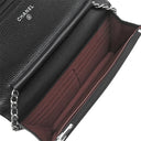 シャネル CHANEL マトラッセ チェーンウォレット AP0250 ブラック キャビアスキン チェーンウォレット シルバー金具 黒 ココマーク
