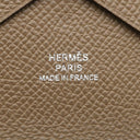 エルメス HERMES カルヴィ デュオ エトゥープ ヴォーエプソン カードケース シルバー金具 フラグメントケース