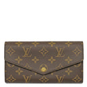 ルイヴィトン LOUIS VUITTON ポルトフォイユ サラ M60531 モノグラム モノグラムキャンバス 長財布 ゴールド金具 茶 フラップ 小銭入れ