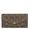 ルイヴィトン LOUIS VUITTON ポルトフォイユ サラ M60531 モノグラム モノグラムキャンバス 長財布 ゴールド金具 茶 フラップ 小銭入れ