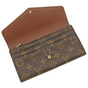 ルイヴィトン LOUIS VUITTON ポルトフォイユ サラ M60531 モノグラム モノグラムキャンバス 長財布 ゴールド金具 茶 フラップ 小銭入れ