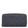 ルイヴィトン LOUIS VUITTON ジッピー ウォレット M62121 マリーヌルージュ モノグラムアンプラント 長財布 ゴールド金具 紺 ラウンドファスナー