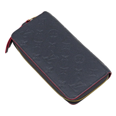 ルイヴィトン LOUIS VUITTON ジッピー ウォレット M62121 マリーヌルージュ モノグラムアンプラント 長財布 ゴールド金具 紺 ラウンドファスナー
