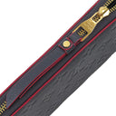 ルイヴィトン LOUIS VUITTON ジッピー ウォレット M62121 マリーヌルージュ モノグラムアンプラント 長財布 ゴールド金具 紺 ラウンドファスナー