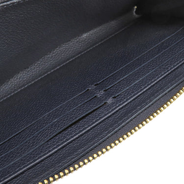 ルイヴィトン LOUIS VUITTON ジッピー ウォレット M62121 マリーヌルージュ モノグラムアンプラント 長財布 ゴールド金具 紺 ラウンドファスナー