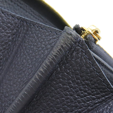 ルイヴィトン LOUIS VUITTON ジッピー ウォレット M62121 マリーヌルージュ モノグラムアンプラント 長財布 ゴールド金具 紺 ラウンドファスナー