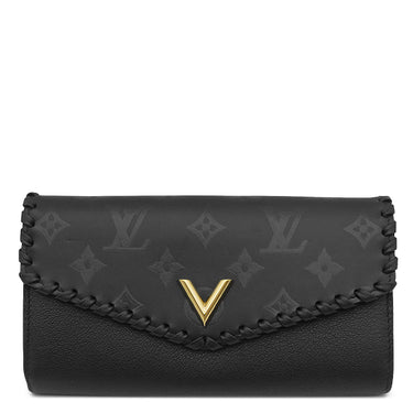 ルイヴィトン LOUIS VUITTON ポルトフォイユ ヴェリー M62059 ブラック レザー 長財布 ゴールド金具 フラップ財布
