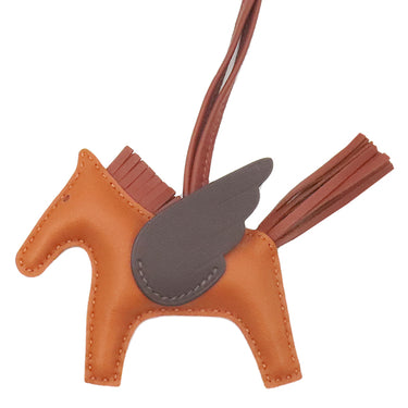エルメス HERMES ロデオPM ペガサス パンデピス×シエンヌ×モカ アニョーミロ バッグチャーム 茶 こげ茶 2024年製