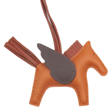 エルメス HERMES ロデオPM ペガサス パンデピス×シエンヌ×モカ アニョーミロ バッグチャーム 茶 こげ茶 2024年製
