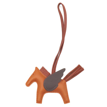 エルメス HERMES ロデオPM ペガサス パンデピス×シエンヌ×モカ アニョーミロ バッグチャーム 茶 こげ茶 2024年製