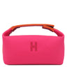 エルメス HERMES ブリッド ア ブラック PM H104222M ハイビスカス コットンキャンバス ポーチ シルバー金具 バニティ Hロゴ