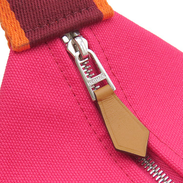 エルメス HERMES ブリッド ア ブラック PM H104222M ハイビスカス コットンキャンバス ポーチ シルバー金具 バニティ Hロゴ
