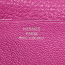 エルメス HERMES ベアンスフレ マグノリア シェブルミゾル 長財布 シルバー金具 紫 二つ折り H金具
