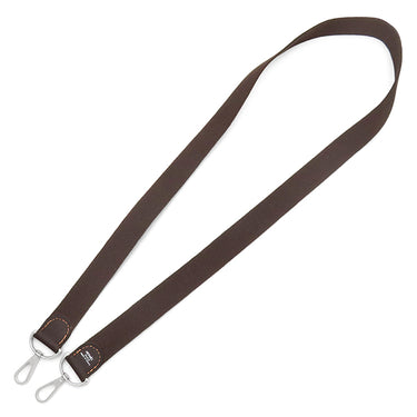 エルメス HERMES ガーデンパーティTPM用 ストラップ 25mm ブラウン キャンバス レザー ショルダーストラップ シルバー金具 茶 替えストラップ