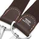 エルメス HERMES ガーデンパーティTPM用 ストラップ 25mm ブラウン キャンバス レザー ショルダーストラップ シルバー金具 茶 替えストラップ