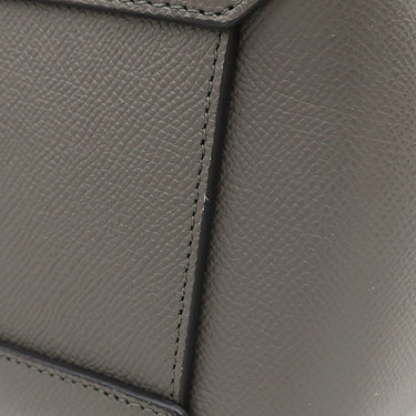 セリーヌ CELINE ベルトバッグ マイクロ 180153 グレー レザー 2WAYバッグ ゴールド金具 ハンドバッグ ショルダーバッグ