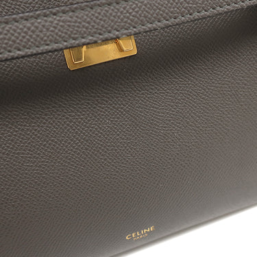 セリーヌ CELINE ベルトバッグ マイクロ 180153 グレー レザー 2WAYバッグ ゴールド金具 ハンドバッグ ショルダーバッグ