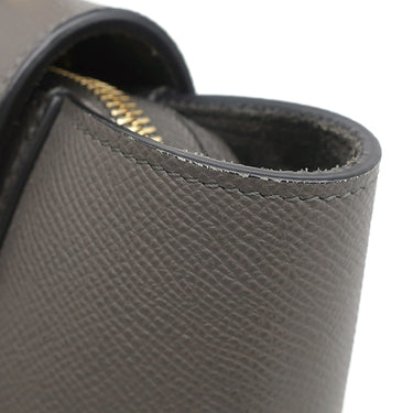セリーヌ CELINE ベルトバッグ マイクロ 180153 グレー レザー 2WAYバッグ ゴールド金具 ハンドバッグ ショルダーバッグ