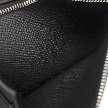エルメス HERMES ベアンコンパクト ブラック ヴォーエプソン 二つ折り財布 シルバー金具 H金具