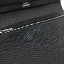 エルメス HERMES ベアンコンパクト ブラック ヴォーエプソン 二つ折り財布 シルバー金具 H金具
