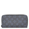 ルイヴィトン LOUIS VUITTON ジッピーウォレット ヴェルティカル M80423 ネイビーブルー レザー モノグラムシャドウレザー 長財布 ブラック金具 紺 小銭入れ ラウンドジップ