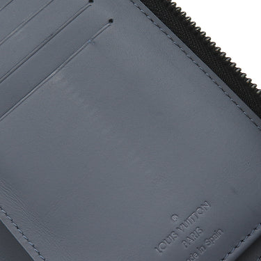 ルイヴィトン LOUIS VUITTON ジッピーウォレット ヴェルティカル M80423 ネイビーブルー レザー モノグラムシャドウレザー 長財布 ブラック金具 紺 小銭入れ ラウンドジップ