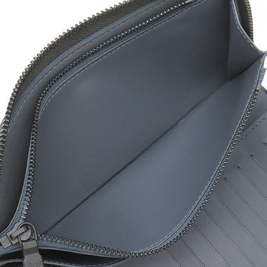ルイヴィトン LOUIS VUITTON ジッピーウォレット ヴェルティカル M80423 ネイビーブルー レザー モノグラムシャドウレザー 長財布 ブラック金具 紺 小銭入れ ラウンドジップ