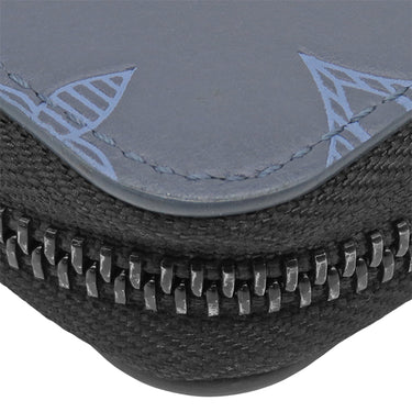 ルイヴィトン LOUIS VUITTON ジッピーウォレット ヴェルティカル M80423 ネイビーブルー レザー モノグラムシャドウレザー 長財布 ブラック金具 紺 小銭入れ ラウンドジップ
