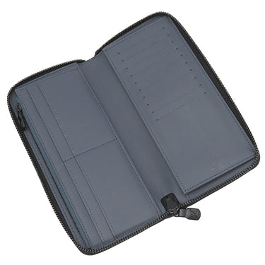 ルイヴィトン LOUIS VUITTON ジッピーウォレット ヴェルティカル M80423 ネイビーブルー レザー モノグラムシャドウレザー 長財布 ブラック金具 紺 小銭入れ ラウンドジップ