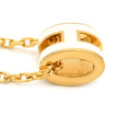 エルメス HERMES ポップアッシュ ミニ ペンダント H147992F ホワイト×ゴールド GP ラッカー ネックレス 白 Hモチーフ ポップH