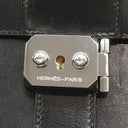 エルメス HERMES サックアデペッシュ 27 ブラック ボックスカーフ ビジネスバッグ シルバー金具 黒 ブリーフケース