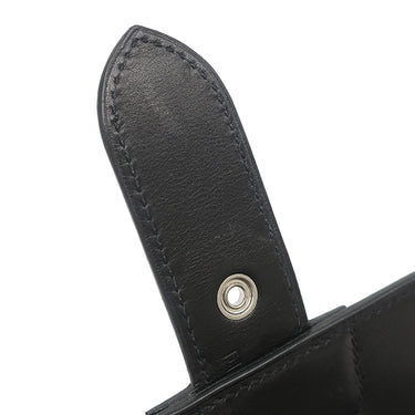 エルメス HERMES サックアデペッシュ 27 ブラック ボックスカーフ ビジネスバッグ シルバー金具 黒 ブリーフケース