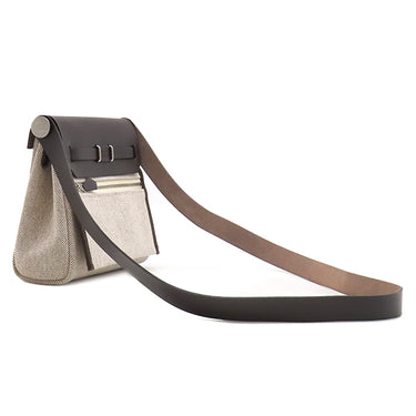 エルメス HERMES エールバッグジップ 20 ミニ エベンヌ×エクリュ キャンバス トワルミリタリー ヴァッシュハンター ショルダーバッグ シルバー金具 新品 未使用 2026年製
