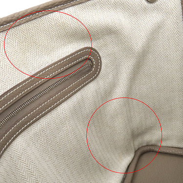 エルメス HERMES ガーデンパーティーTPM 30 エトゥープ ネゴンダ トートバッグ シルバー金具 グレージュ オールレザー