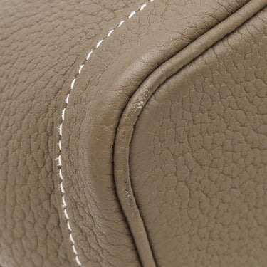 エルメス HERMES ガーデンパーティーTPM 30 エトゥープ ネゴンダ トートバッグ シルバー金具 グレージュ オールレザー