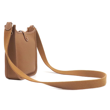 エルメス HERMES エヴリン TPM 16 ロング ゴールド トリヨンクレマンス ショルダーバッグ シルバー金具 茶 エブリン