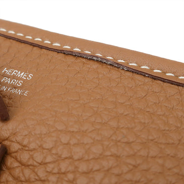 エルメス HERMES エヴリン TPM 16 ロング ゴールド トリヨンクレマンス ショルダーバッグ シルバー金具 茶 エブリン