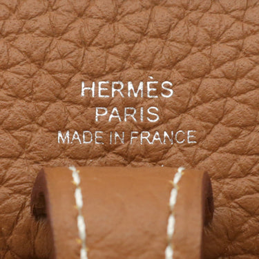 エルメス HERMES エヴリン TPM 16 ロング ゴールド トリヨンクレマンス ショルダーバッグ シルバー金具 茶 エブリン
