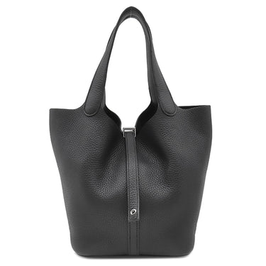 エルメス HERMES ピコタンロック MM 22 ブラック トリヨンクレマンス ハンドバッグ シルバー金具 黒 鍵1本欠品