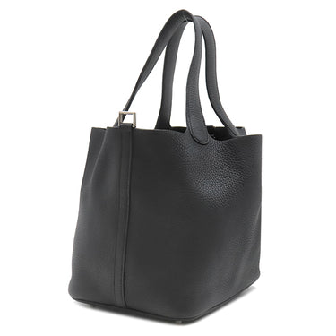 エルメス HERMES ピコタンロック MM 22 ブラック トリヨンクレマンス ハンドバッグ シルバー金具 黒 鍵1本欠品