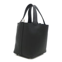 エルメス HERMES ピコタンロック 18 PM ブラック トリヨンクレマンス ハンドバッグ シルバー金具 黒
