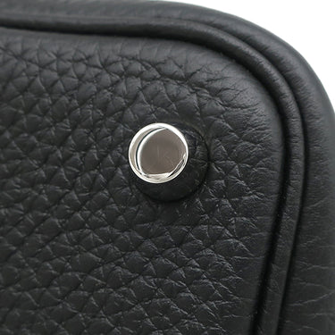 エルメス HERMES ピコタンロック 18 PM ブラック トリヨンクレマンス ハンドバッグ シルバー金具 黒