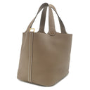 エルメス HERMES ピコタンロック MM 22 エトゥープ トリヨンクレマンス ハンドバッグ ゴールド金具 グレージュ
