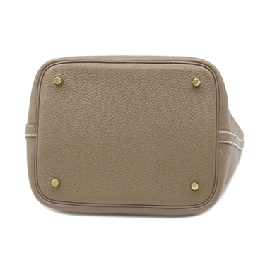 エルメス HERMES ピコタンロック MM 22 エトゥープ トリヨンクレマンス ハンドバッグ ゴールド金具 グレージュ