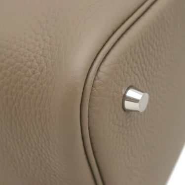 エルメス HERMES ピコタンロック MM 22 エトゥープ トリヨンクレマンス ハンドバッグ シルバー金具 グレージュ 2025年製