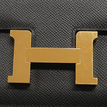 エルメス HERMES コンスタンス3 ミニ ミロワール ブラック ヴォーエプソン ショルダーバッグ ゴールド金具 黒 2025年製