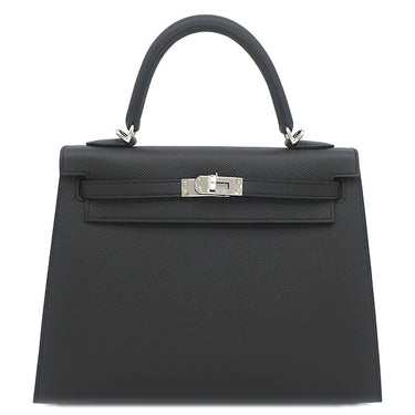 エルメス HERMES ケリー25 外縫い ブラック ヴォーエプソン 2WAYバッグ シルバー金具 新品 未使用 黒 2026年製