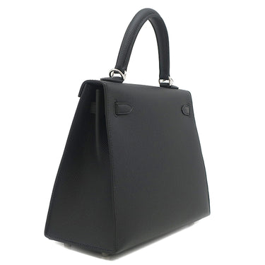 エルメス HERMES ケリー25 外縫い ブラック ヴォーエプソン 2WAYバッグ シルバー金具 新品 未使用 黒 2026年製
